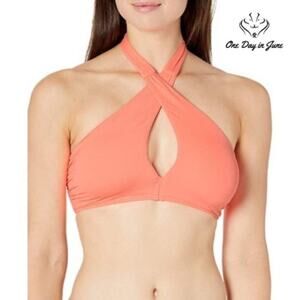 Coco Reef Hook Back Closure Halter Bikini Top Size M